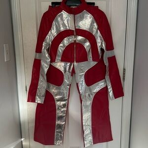 Red and Silver Pantsuit